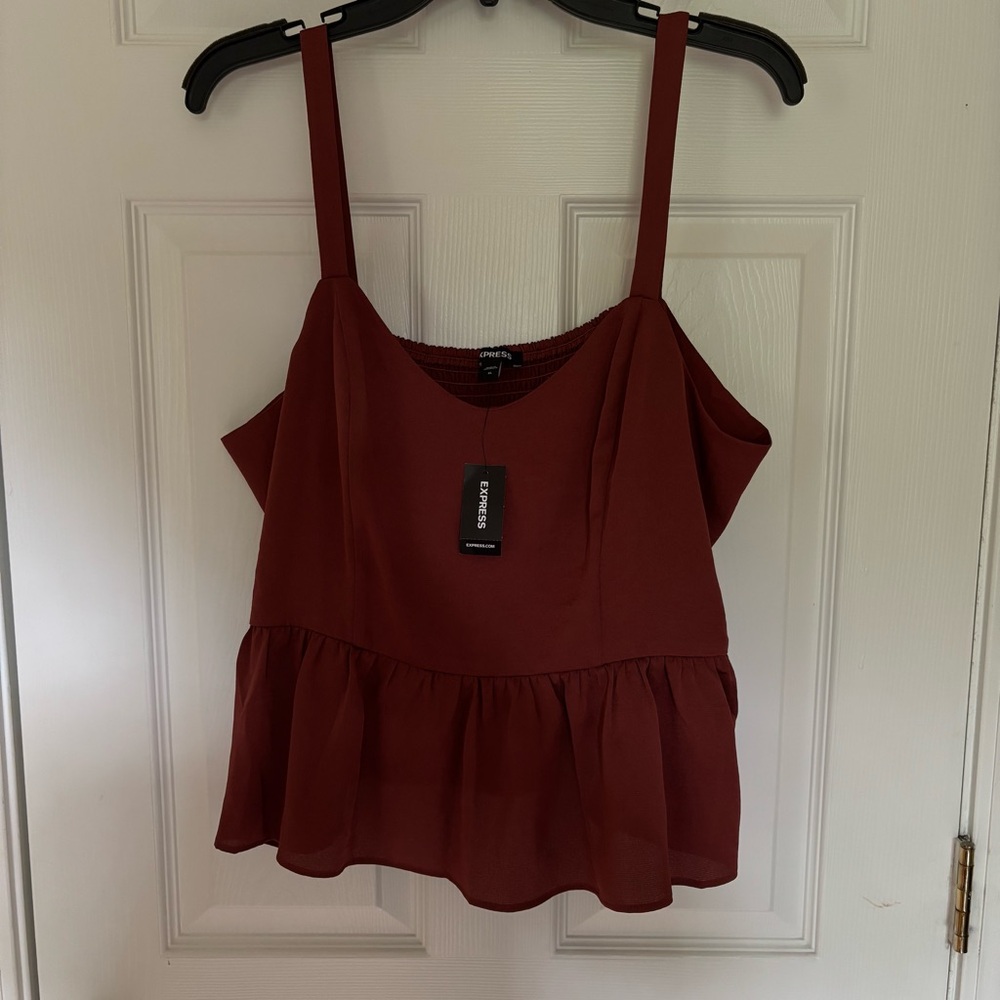 Express Women's Deep Red Camisole Top